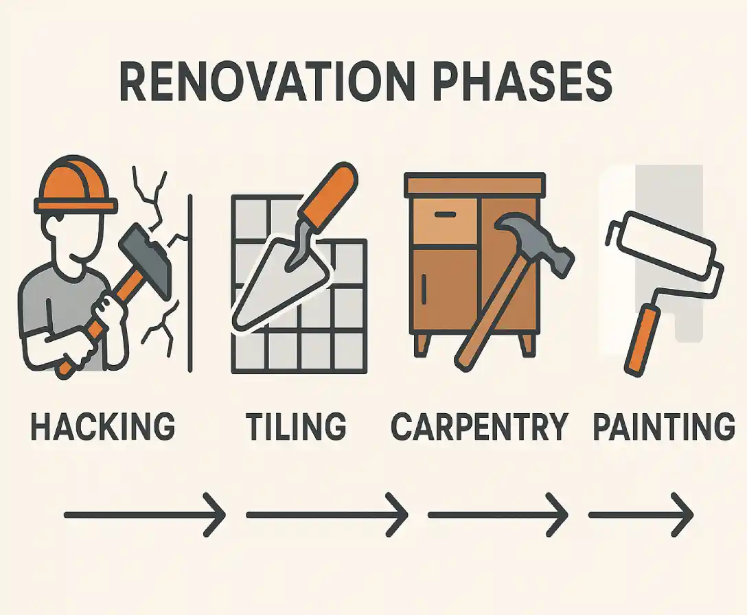 Singapore Renovation Timeline Table